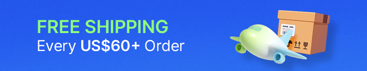 FREE SHIPPING – Every US$60+ Order