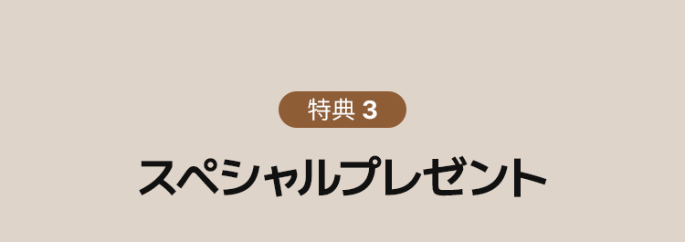 特典 3 スペシャルプレゼント