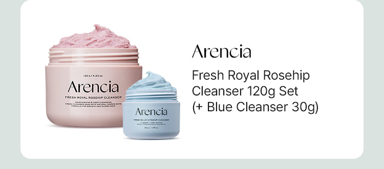Arencia Fresh Royal Rosehip Cleanser 120g Set (+ Blue Cleanser 30g)