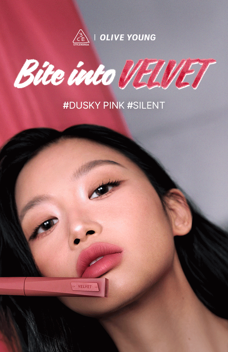 3CE STYLENANDA | OLIVE YOUNG Bite into VELVET #DUSKY PINK #SILENT