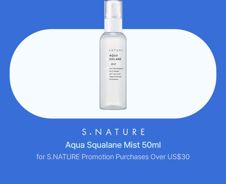 S.NATURE Aqua Squalane Mist 50ml — for S.NATURE Promotion Purchases Over US$30
