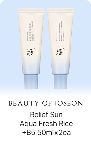 BEAUTY OF JOSEON Relief Sun Aqua Fresh Rice + B5 50ml x 2ea