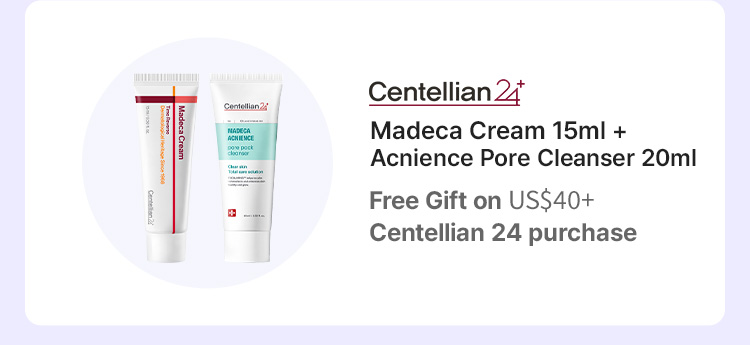 Centellian24 Madeca Cream 15ml + Acinence Pore Cleanser 20ml Free Gift on US$40+ Centellian 24 Purchase