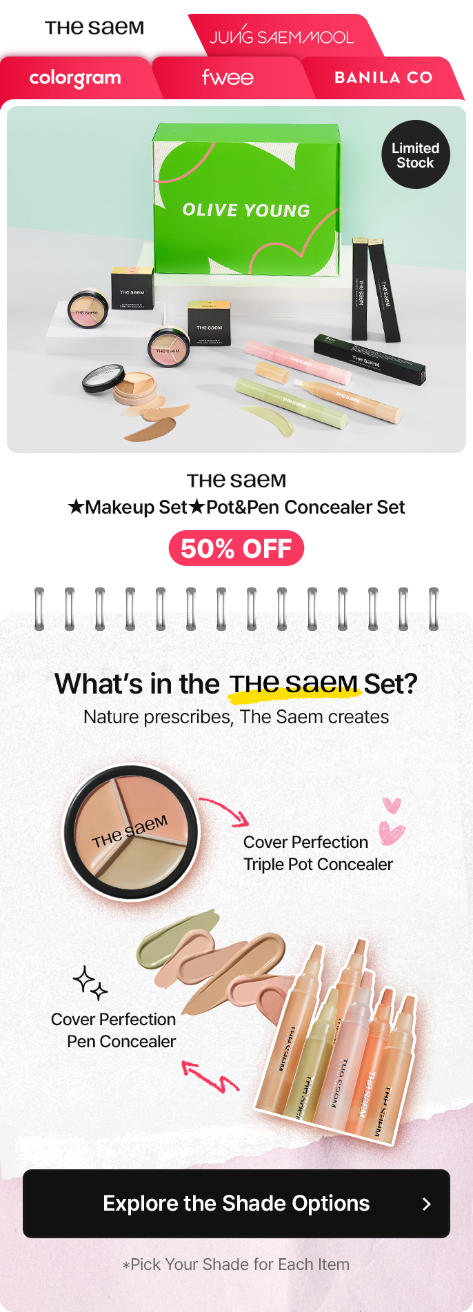 The Saem ★Makeup Set★Pot&Pen Concealer Set