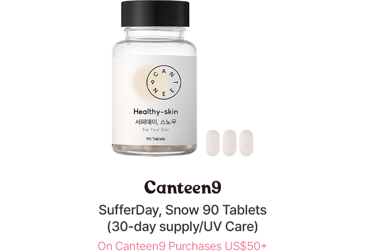 Canteen9: SufferDay, Snow 90 Tablets (30-day supply/UV Care) – On Canteen9 Purchases US$50+