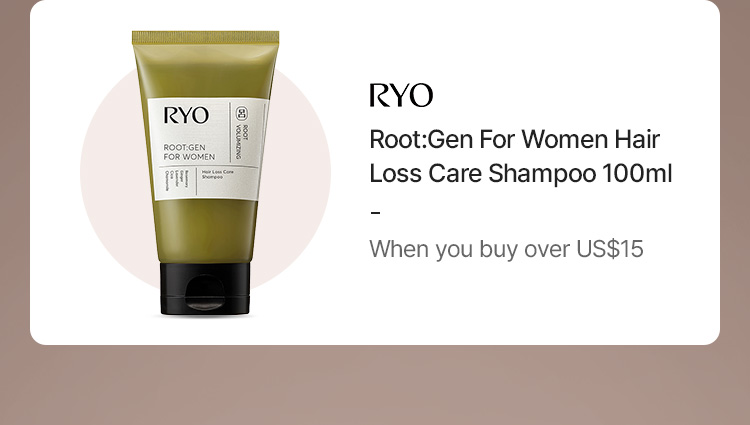 RYO Root:Gen For Women Hair Loss Care Shampoo 100ml – When you buy over US$15