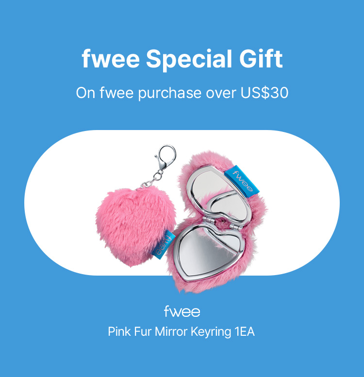 fwee Special Gift on fwee purchase over US$30 fwee Pink Fur Mirror Keyring 1EA