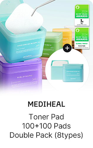MEDIHEAL: Toner Pad 100+100 Pads Double Pack (8 types)