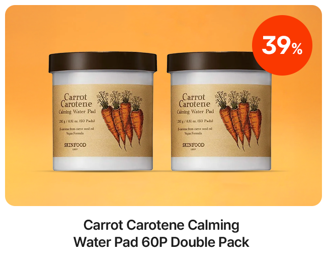 39% Carrot Carotene Calming Water Pad 60P Double Pack