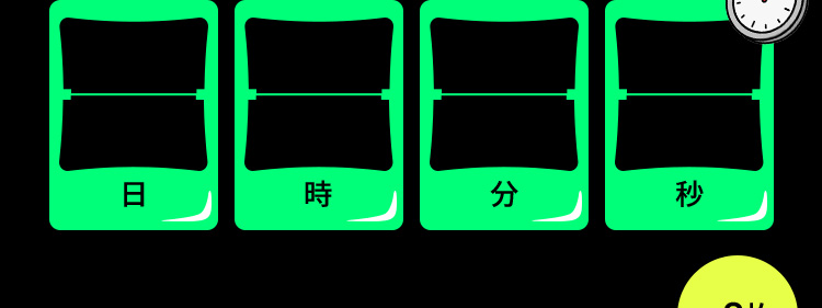日 / 時 / 分 / 秒