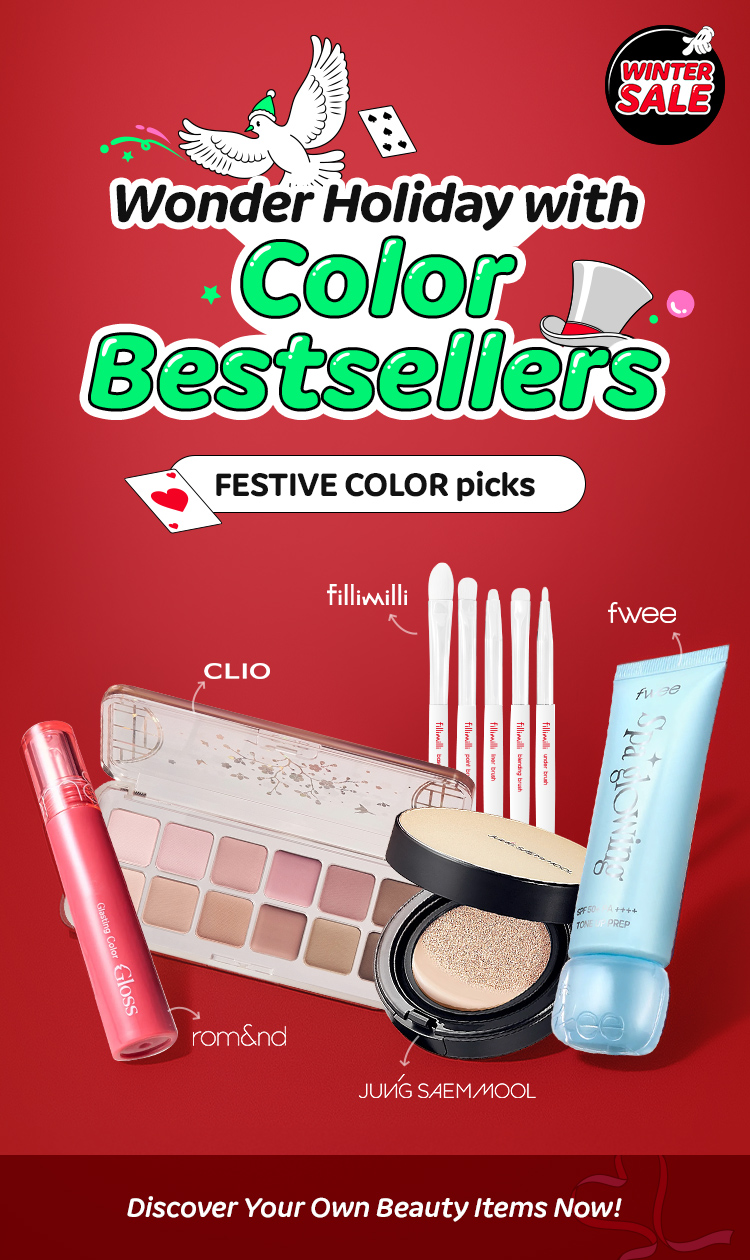 Winter sale Wonder Holiday with Color Bestsellers FESTIVE COLOR picks Discover Your Own Beauty Items Now!