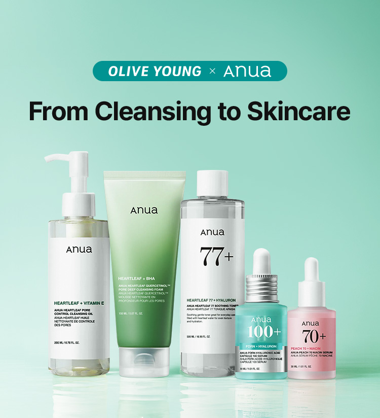 OLIVE YOUNG × Anua, From Cleansing to Skincare