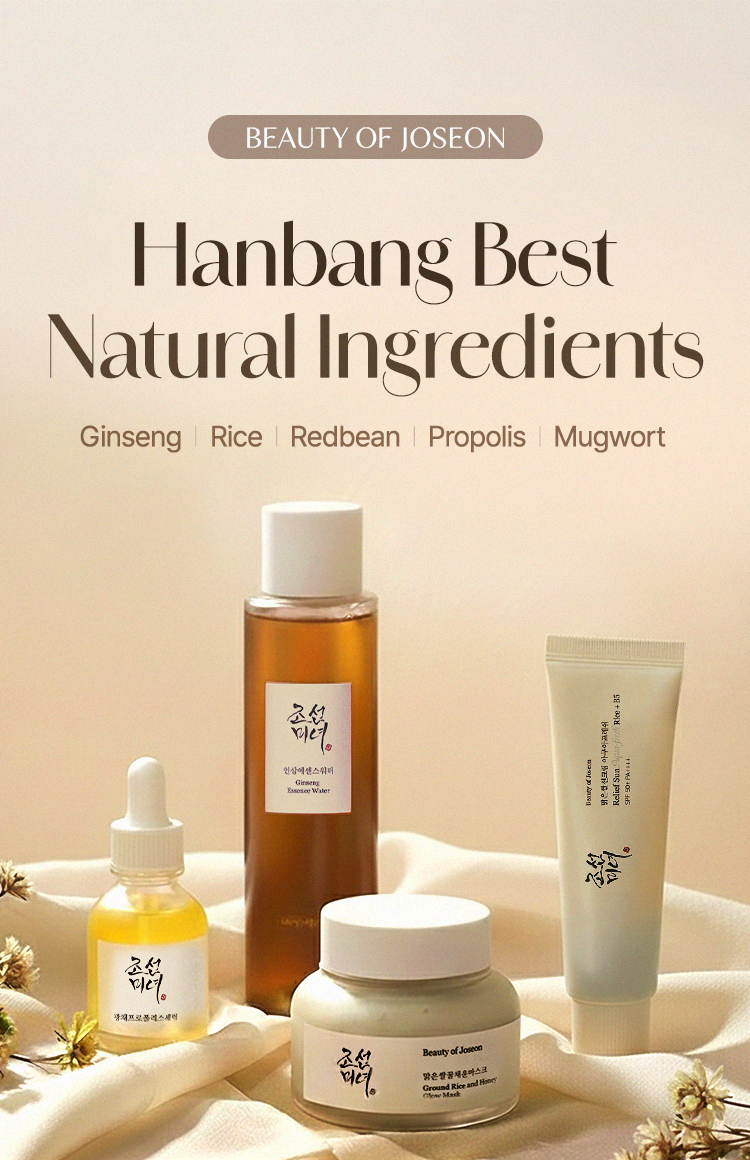 Beauty of Joseon Hanbang Best Natural Ingredients Ginseng l Rice l Redbean l Propolis l Mugwort