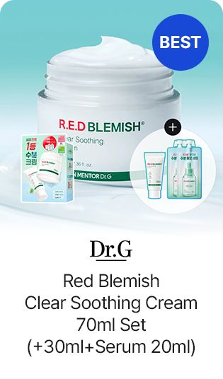 Dr.G Red Blemish Clear Soothing Cream 70ml Set (+30ml +Serum 20ml)