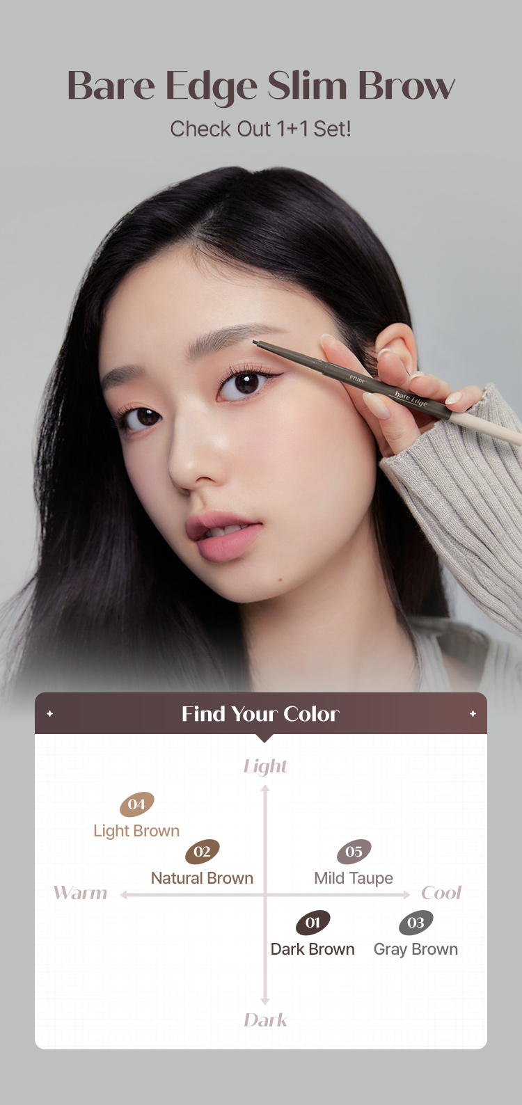 Bare Edge Slim Brow Check Out 1+1 Set!