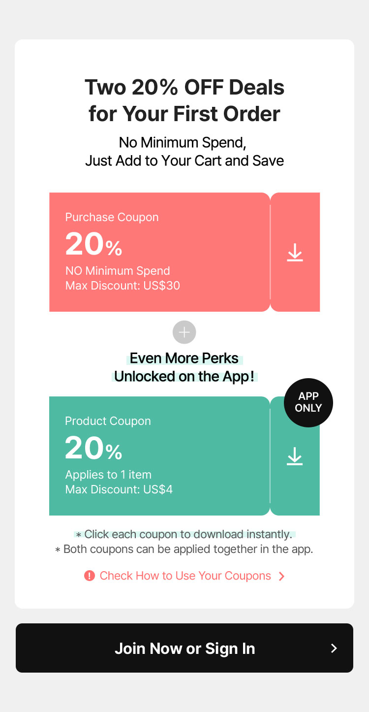 Two 20% OFF Deals for Your First Order