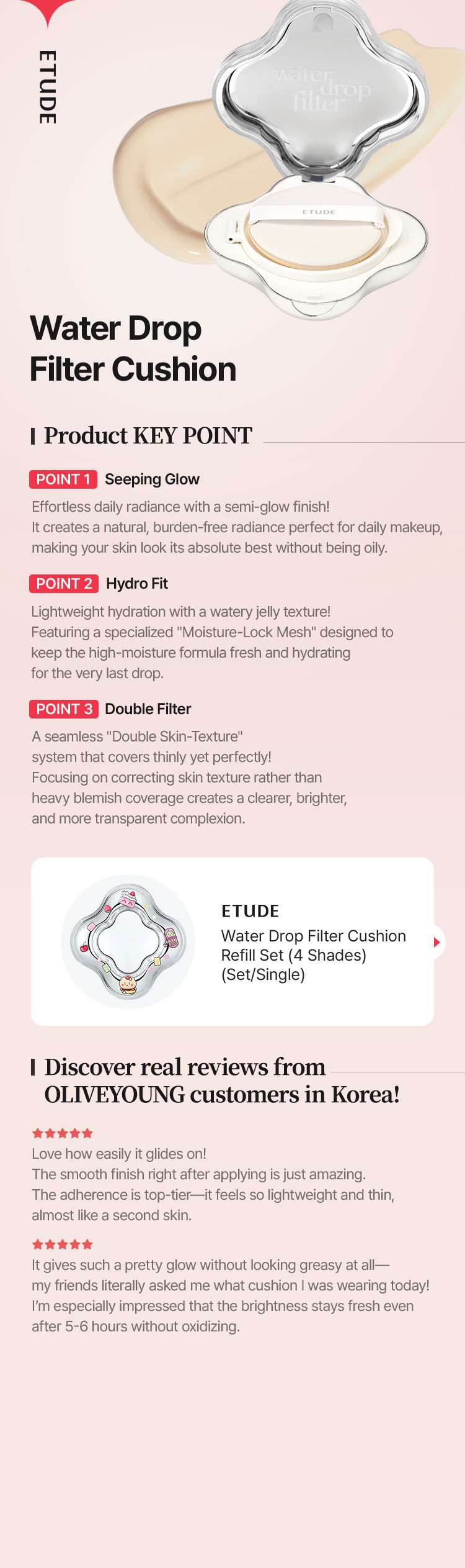 ETUDE Water Drop  Filter Cushion
