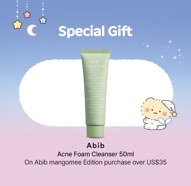 Abib Acne Foam Cleanser 50ml On Abib mangomee Edition purchase over US$35
