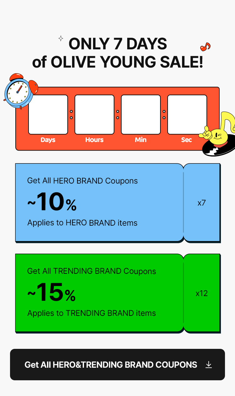 ONLY 7 DAYS of OLIVE YOUNG SALE!