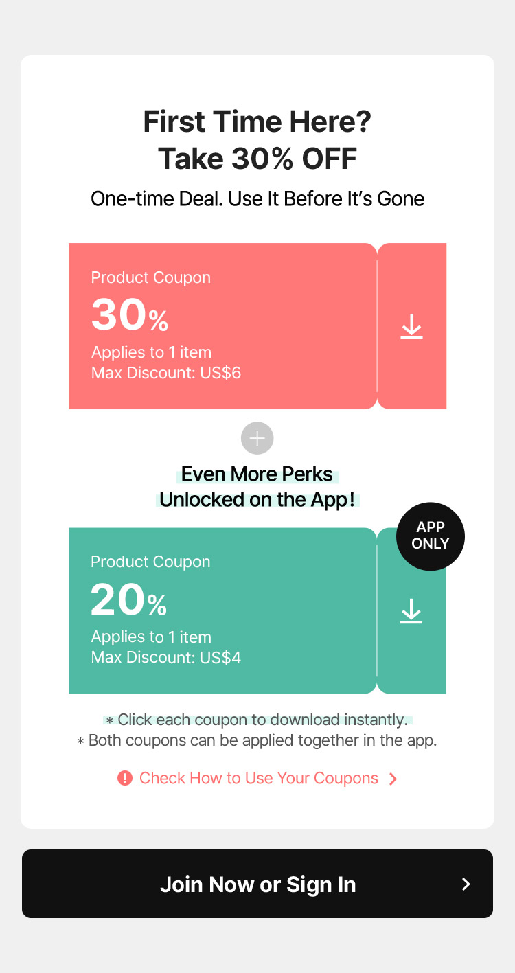 Two 20% OFF Deals for Your First Order