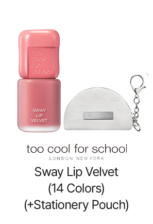too cool for school Sway Lip Velvet (14 Colors) (+Stationery Pouch)