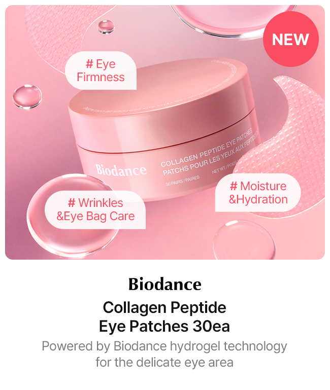 Biodance Collagen Peptide Eye Patches 30ea / Powered by Biodance hydrogel technology for the delicate eye area