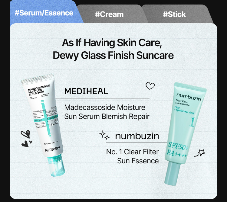 As If Having Skin Care, Dewy Glass Finish Suncare