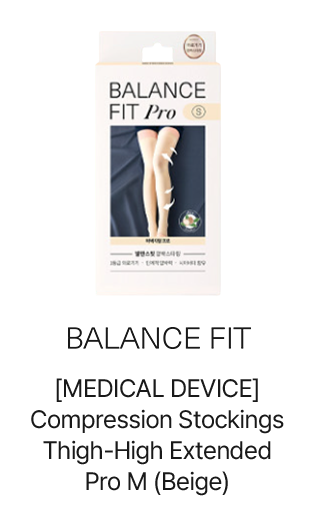 [MEDICAL DEVICE] Balance Fit Compression Stockings Thigh-High Extended Pro M (Beige)