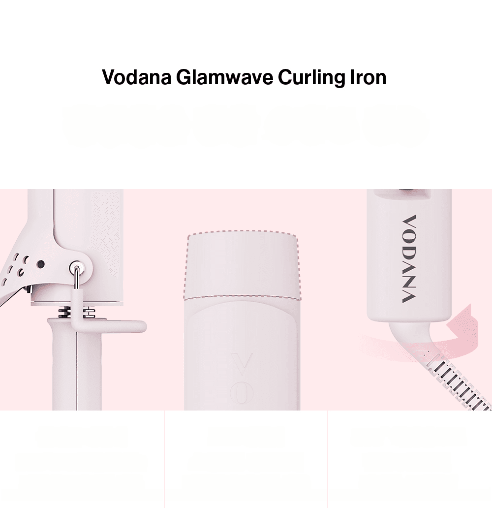 vodana Glamwave Curling Iron 40mm Powder Pink | OLIVE YOUNG Global