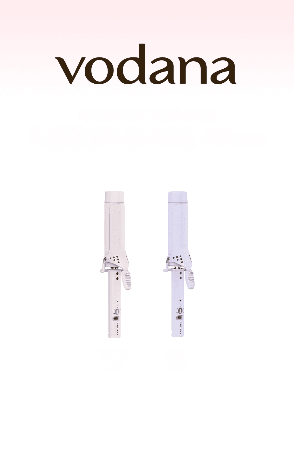 vodana Glamwave Curling Iron 40mm Powder Pink | OLIVE YOUNG Global