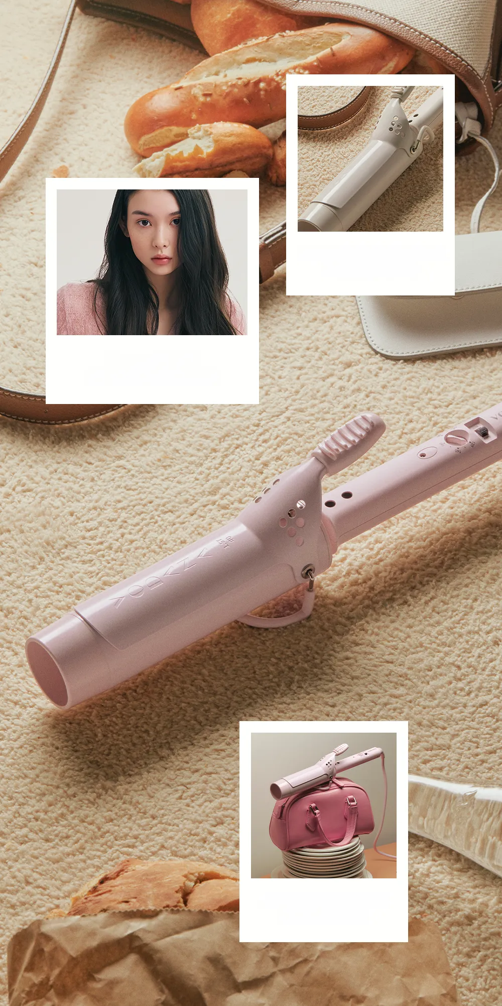 VODANAグローウェーブ アイロン40mmパウダーピンク ヘアアイロン vodana Glamwave Curling Iron 40mm Powder Pink | OLIVE YOUNG Global