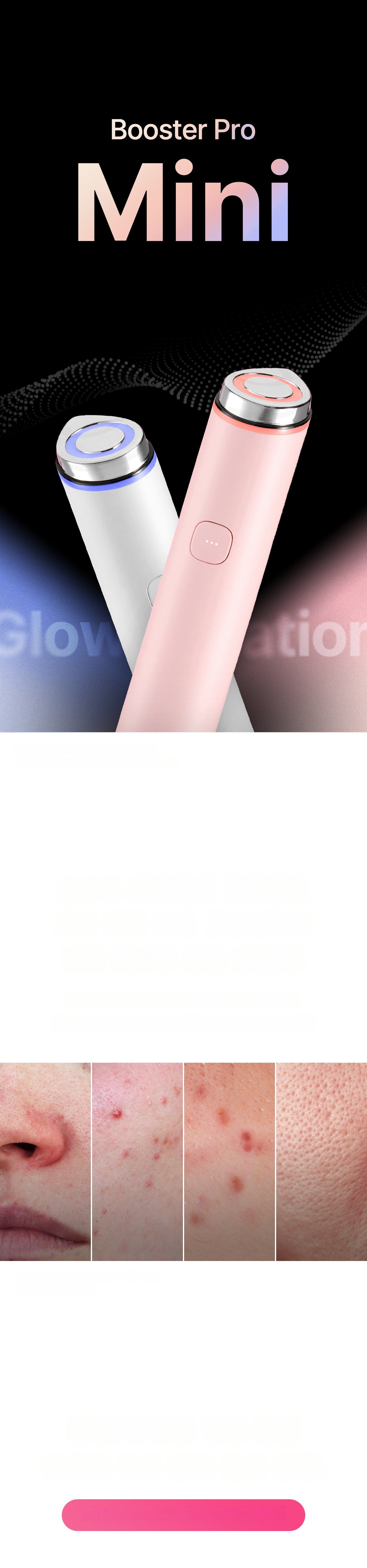 medicube AGE-R Booster Pro Mini (White/Baby Pink) | OLIVE YOUNG Global