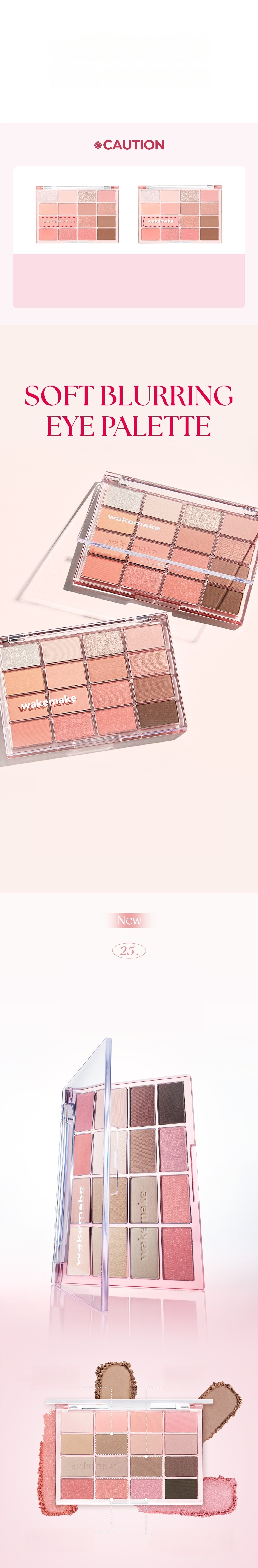 WAKEMAKE Soft Blurring Eye Palette (14 Options) | OLIVE YOUNG Global