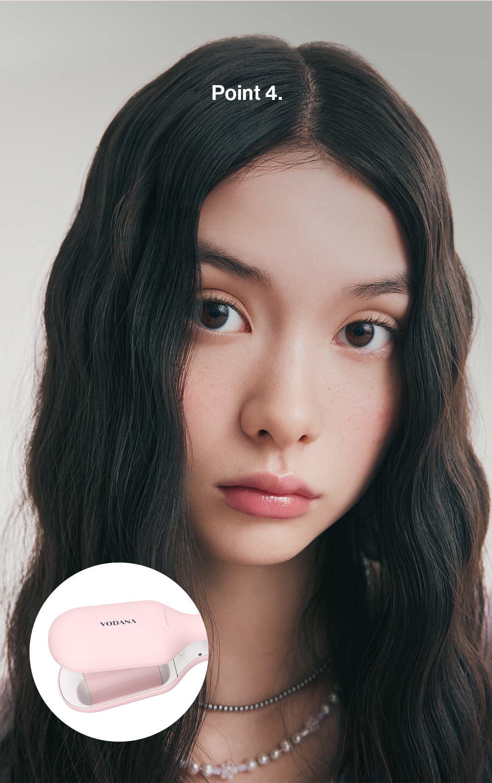 vodana Glow W Styler 40mm (Powder Pink / Creamy Blue) | OLIVE