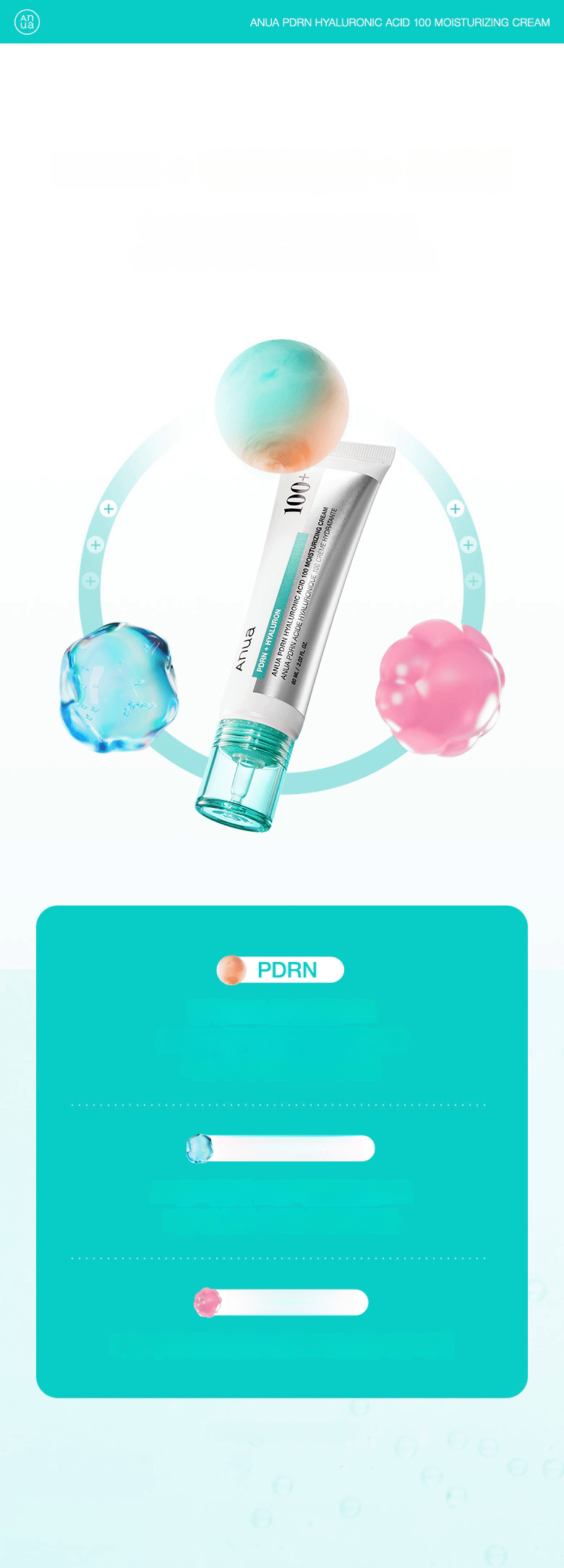 [Sanrio EDITION] Anua PDRN Hyaluronic Acid 100 Moisturizing Cream 60ml*2ea (2 Options)