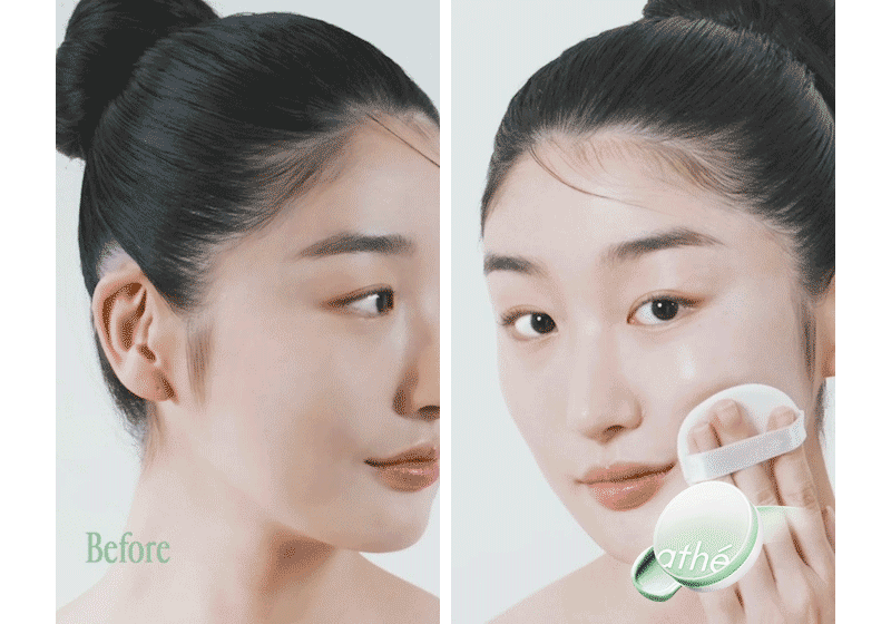 athe Vegan Relief Lighting Tone Up Sun Cushion SPF50+ PA++++ 12g