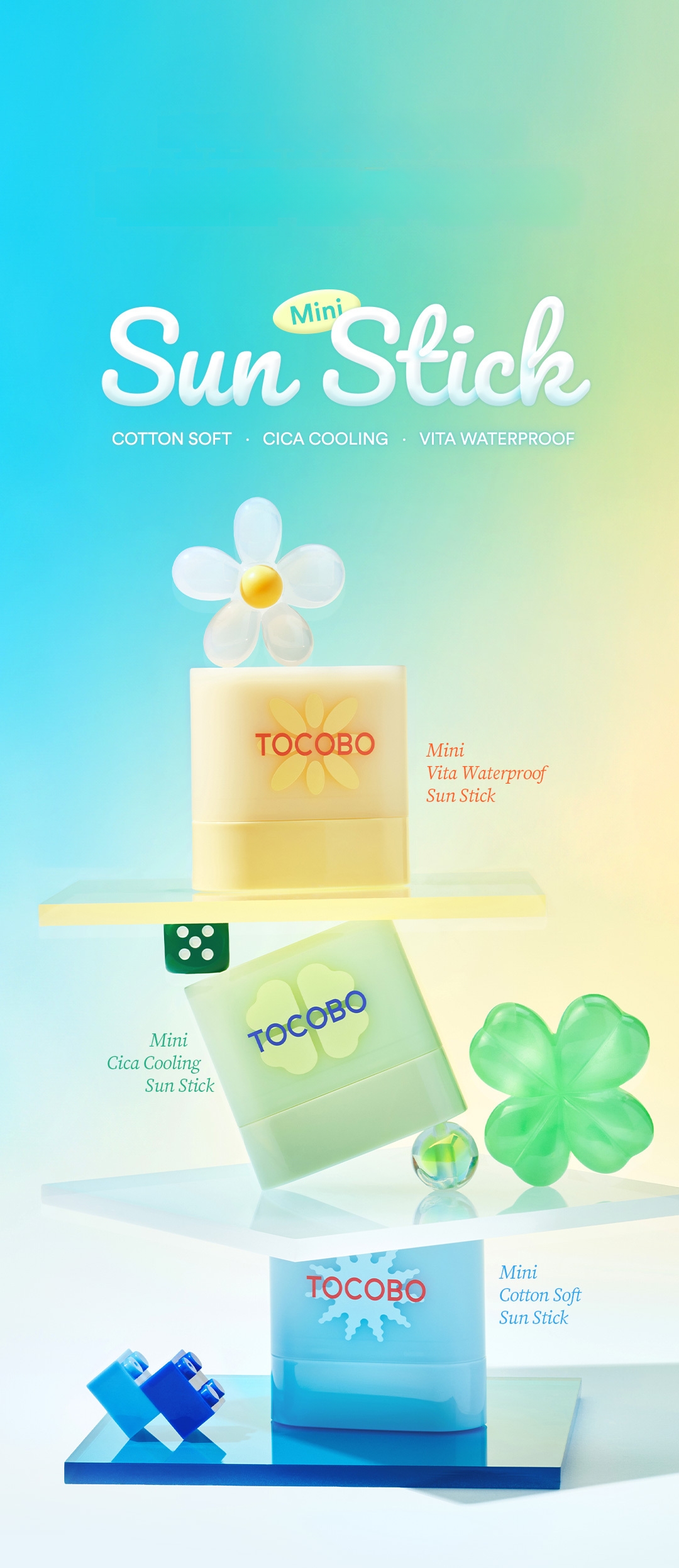 TOCOBO ミニシカクーリング日焼け止めスティック 11g企画(+ミニ日焼け