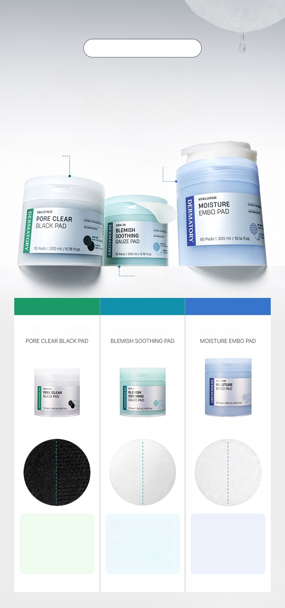Dermatory Salicinic Pore Clear Black Pad 70P Set (+10P) | OLIVE
