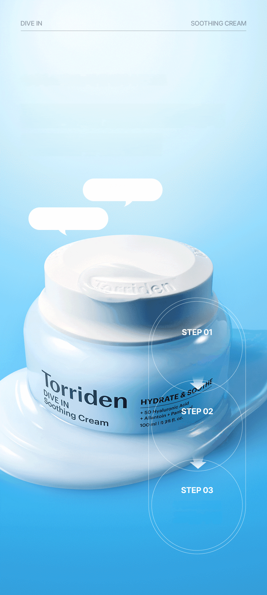 [Sanrio EDITION][Upgraded] Torriden Dive-In Low Molecular Hyaluronic Acid Soothing Cream 100ml+100ml (2 Options)