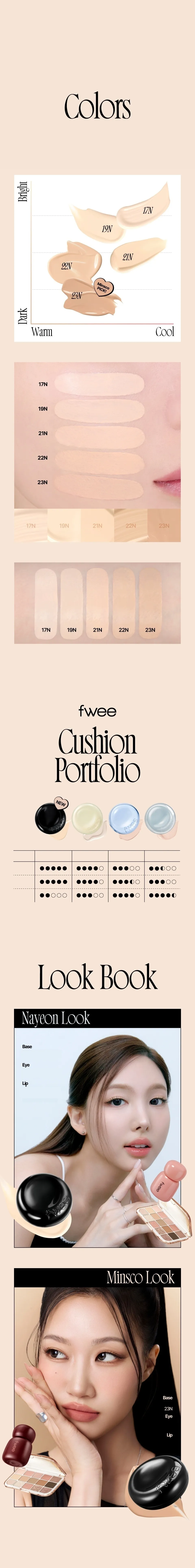 fwee All Day Cover Black Cushion Refill Set (7 Shades)