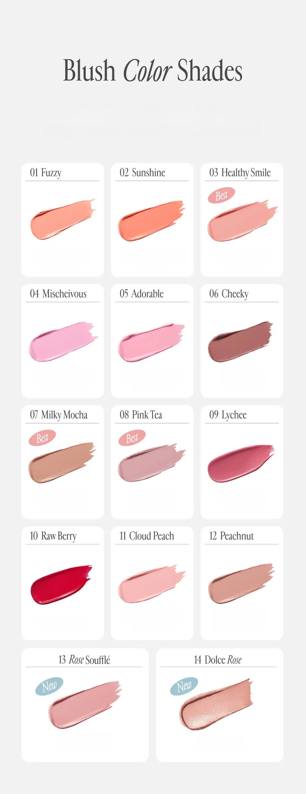 [Sanrio EDITION] freshian Egg-like Cream Blush (Set/Single) (16 Colors)