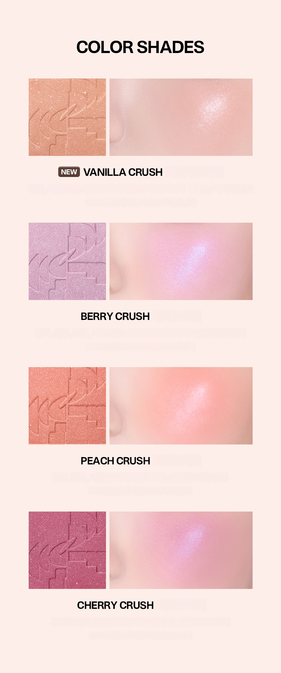 TWO SLASH FOUR All Over Face Blush (Set/Single) (12 Options)