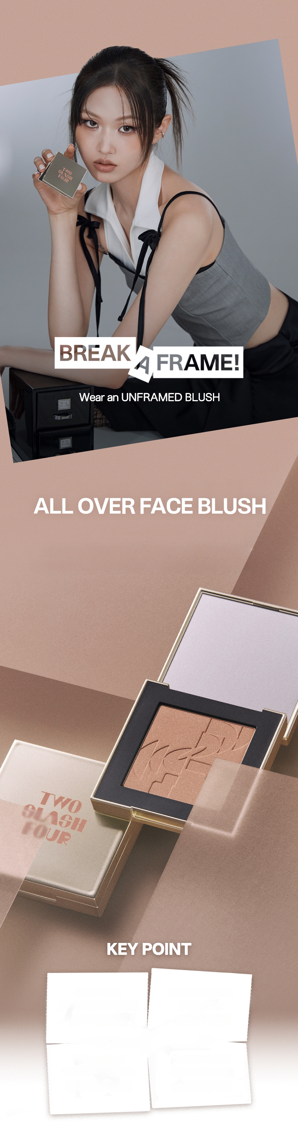 TWO SLASH FOUR All Over Face Blush (Set/Single) (12 Options)