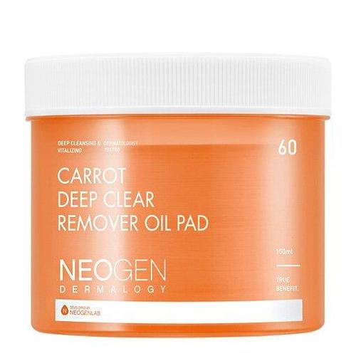 Neogen Dermalogy Carrot Deep Clear Remover Oil Pad 60 Sheets
