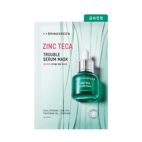 BRINGGREEN Zinc Teca Trouble Serum Mask Sheet 4+1 Special Set