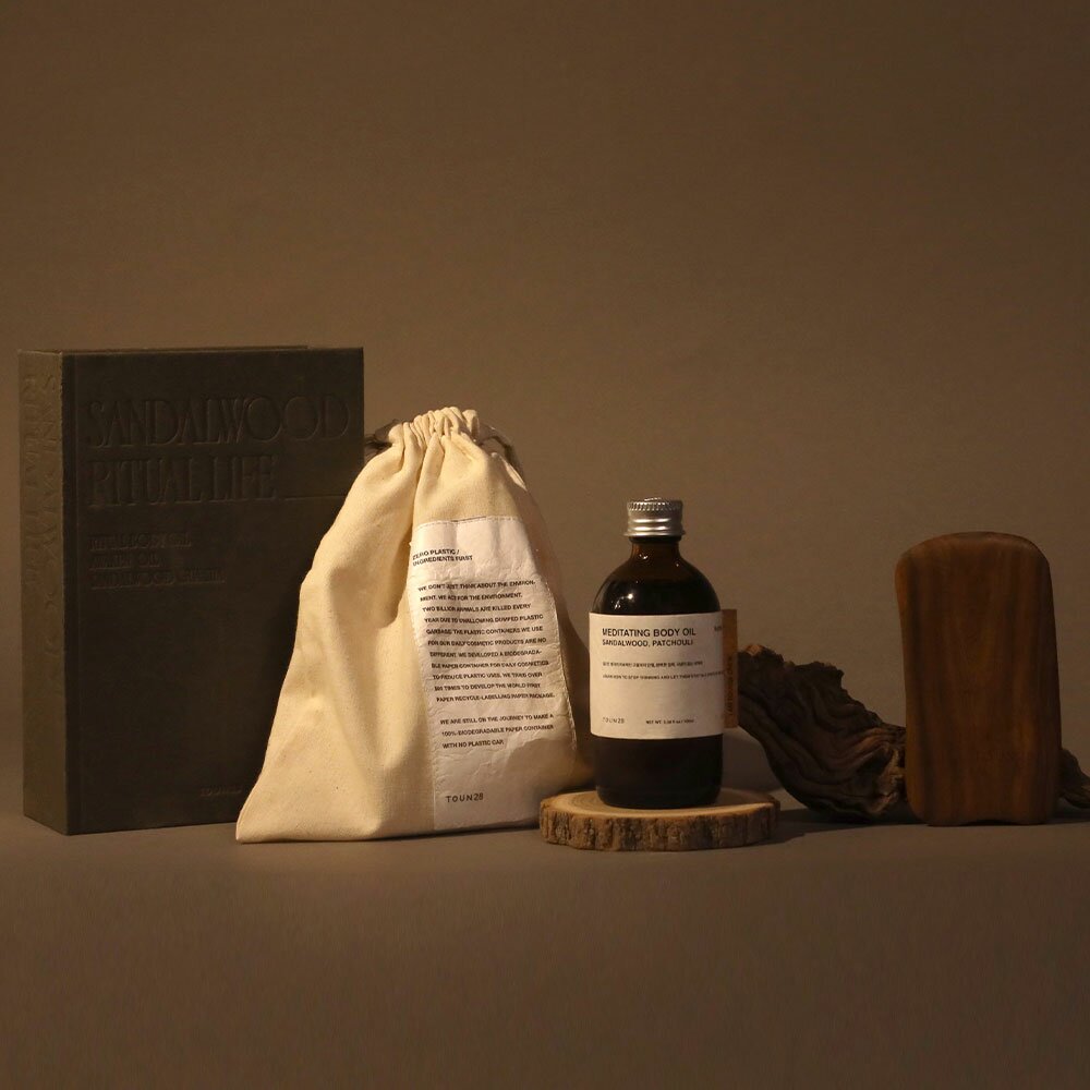 TOUN28 Sandalwood Ritual Life Body Oil 100mL + Gwasha