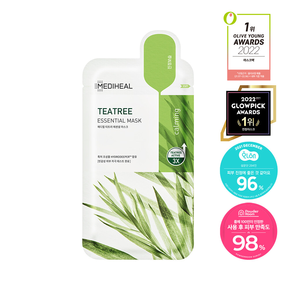 ☆Renewal☆ MEDIHEAL Tea Tree Essential Mask Sheet | OLIVE YOUNG