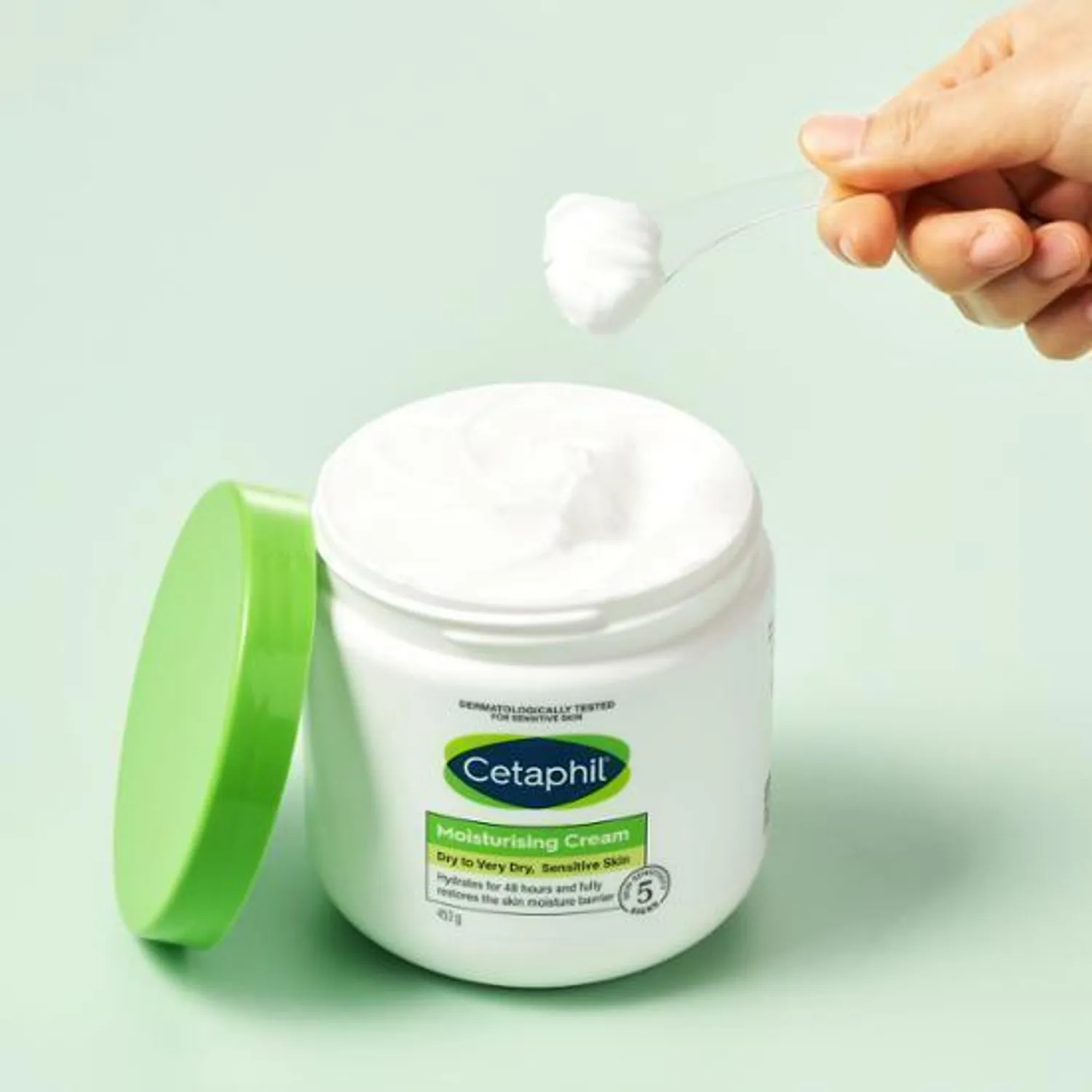 Cetaphil Moisturizing Cream 453g Set (+Spatula+Dino Sticker) | OLIVE YOUNG Global