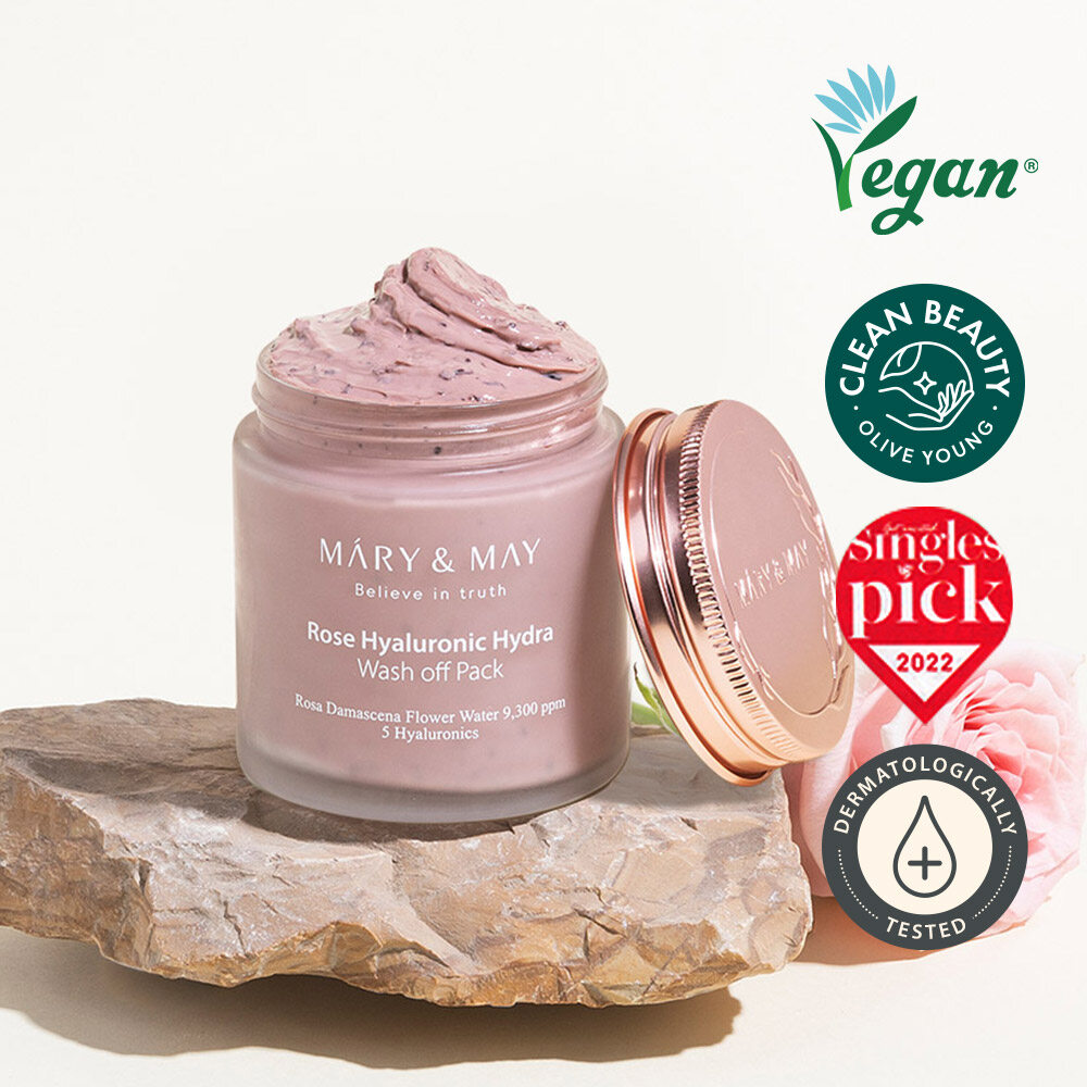 MARY&MAY ローズヒアルロニックハイドラウォッシュオフパック125g | OLIVE YOUNG Global