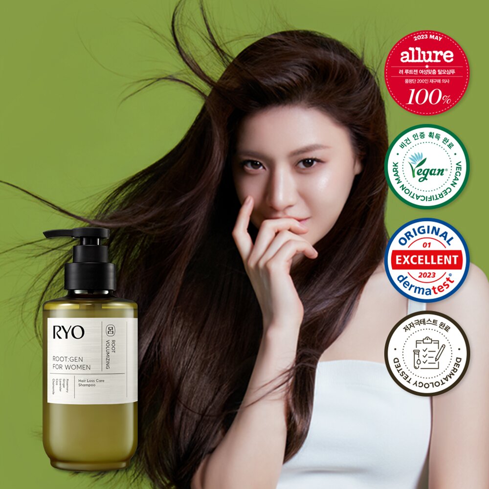 Ryo Root:Gen For Women Hair Loss Care Shampoo 353mL Special Set (+100mL)  Choose 1 out | OLIVE YOUNG Global